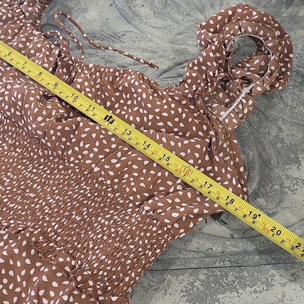 𝅺womens Summer Ruffle Sleeve Sweetheart Neckline Printing Dress Mini Dress - Picture 10 of 12